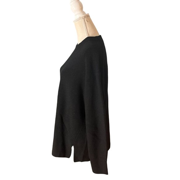 Lululemon Merino Wool Blend Ribbed Crewneck Sweater black size 10 L large cotton - Picture 8 of 12